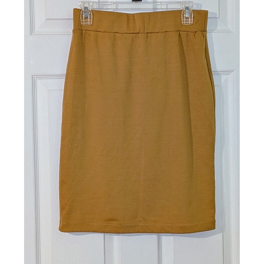 Sunny Leigh Mustard Yellow Knit Pencil Skirt Size Small NWOT